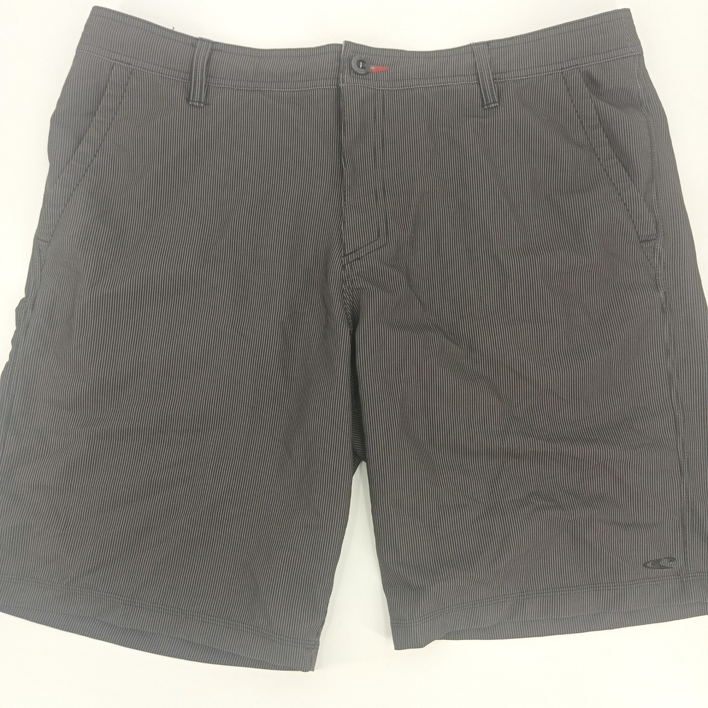 ONeill Hybrid Shorts Mens 38 Grey Black‎ Pinstripe Board Shorts Walk Shorts Surf